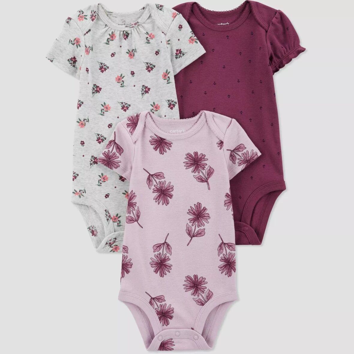 Carter’s Baby Girls Just One You 3 – Pack Short Sleeve Onesies