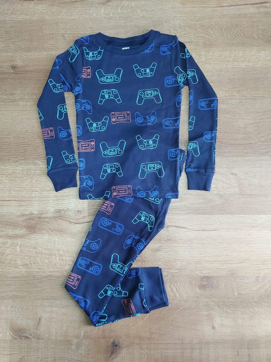 Carter’s Boys Snug Fit Cotton 2 – Piece  Pajamas – Navy Game Controller