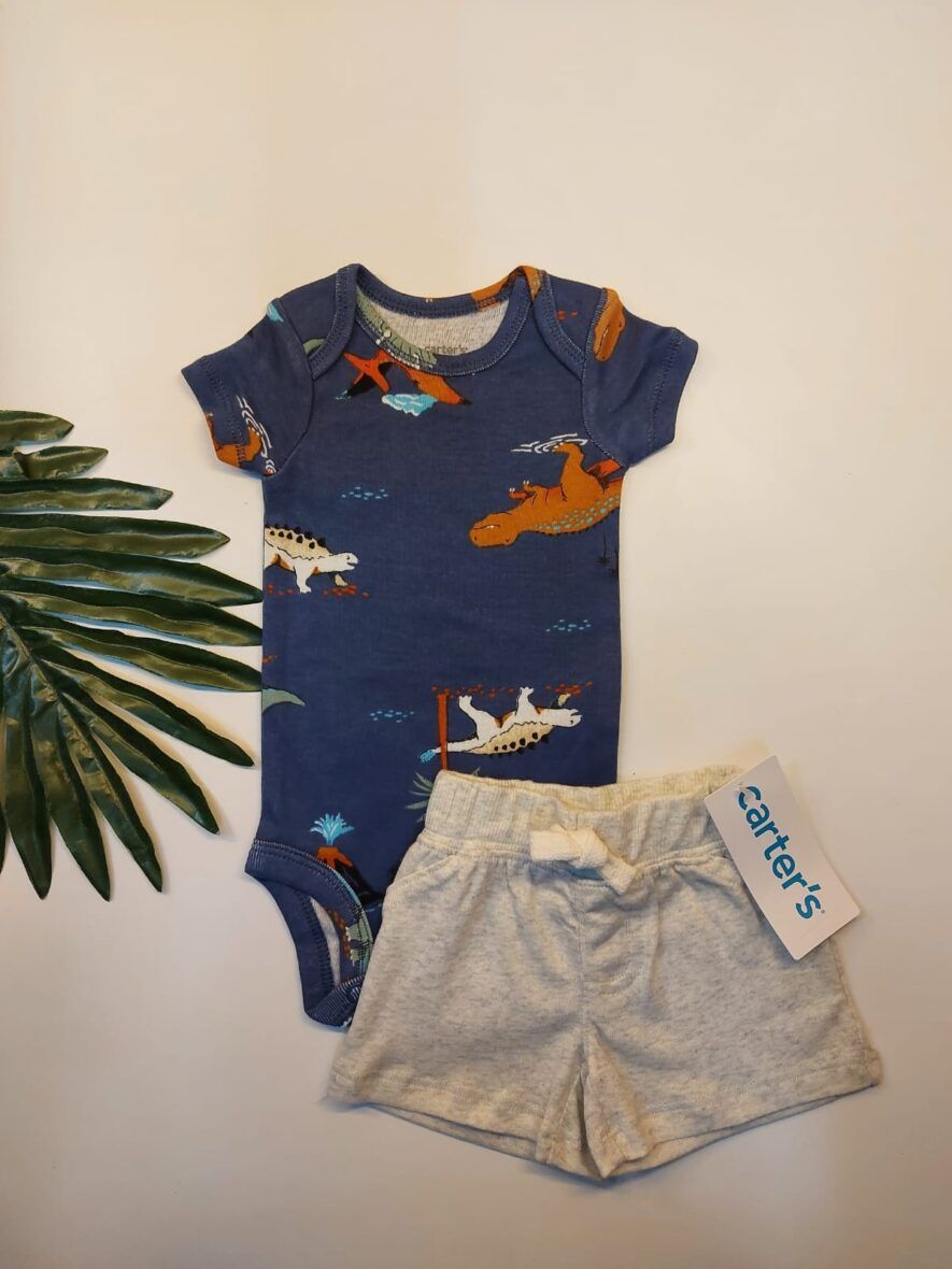 Carter’s Baby Boys Short Sleeve Onesie & Short Pants 2 – Piece Set