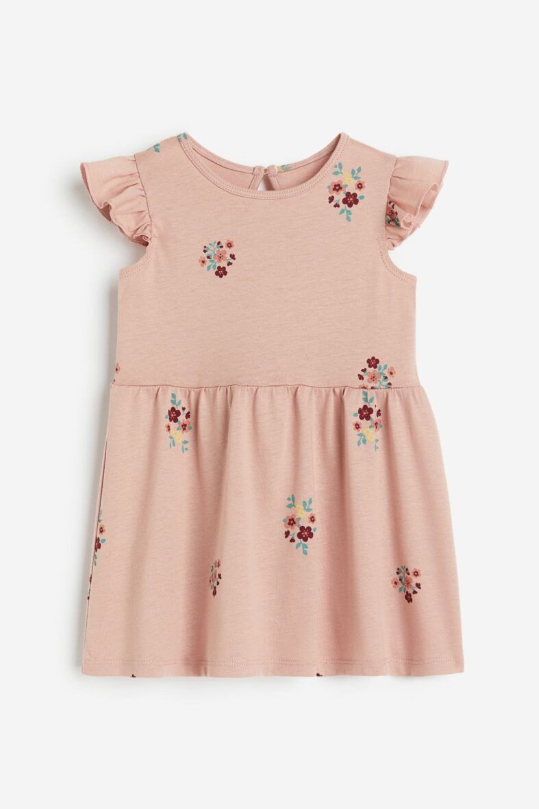H & M Baby & Toddler Girls Flutter Sleeve Dress – Floral