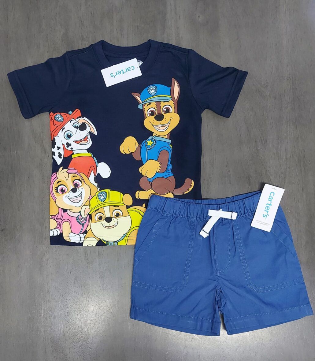 Carter’s Toddler Boys Paw Patrol Tee & Twill Shorts 2 – Piece Set