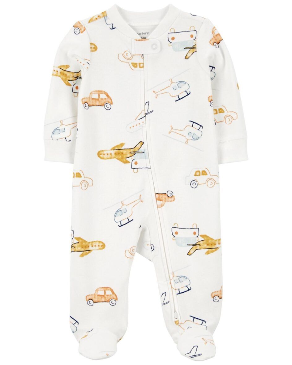 Carter’s Baby Boy Vehicles 2 – Way Zip Sleep & Play Pajamas