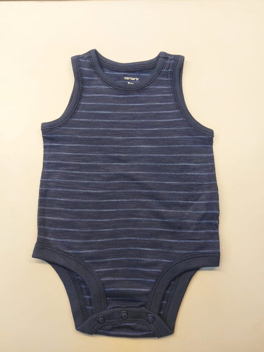 Carter’s Baby Boys Tank Onesie – Navy/Stripe