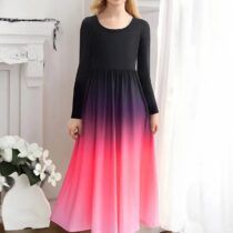 temu pink ombre dress
