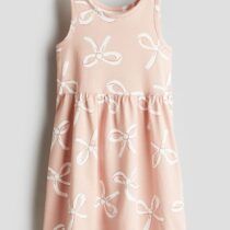 h & m light pink bow dress