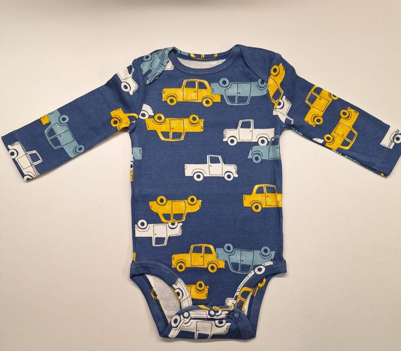 Carter’s Baby Boy Long Sleeve Bodysuit – Navy/Car