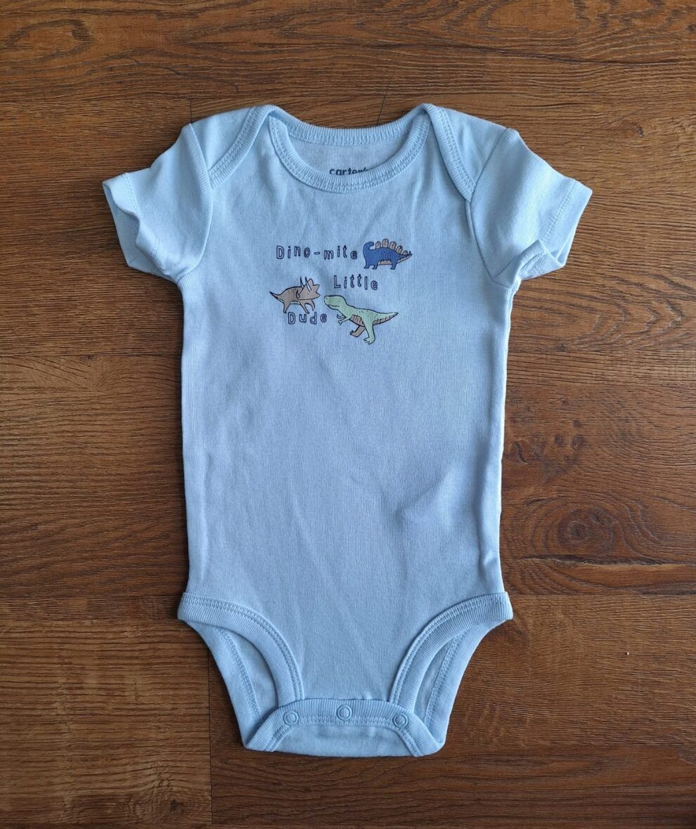 Carter’s Baby Boy Short Sleeve Onesie – Dino Mite Little