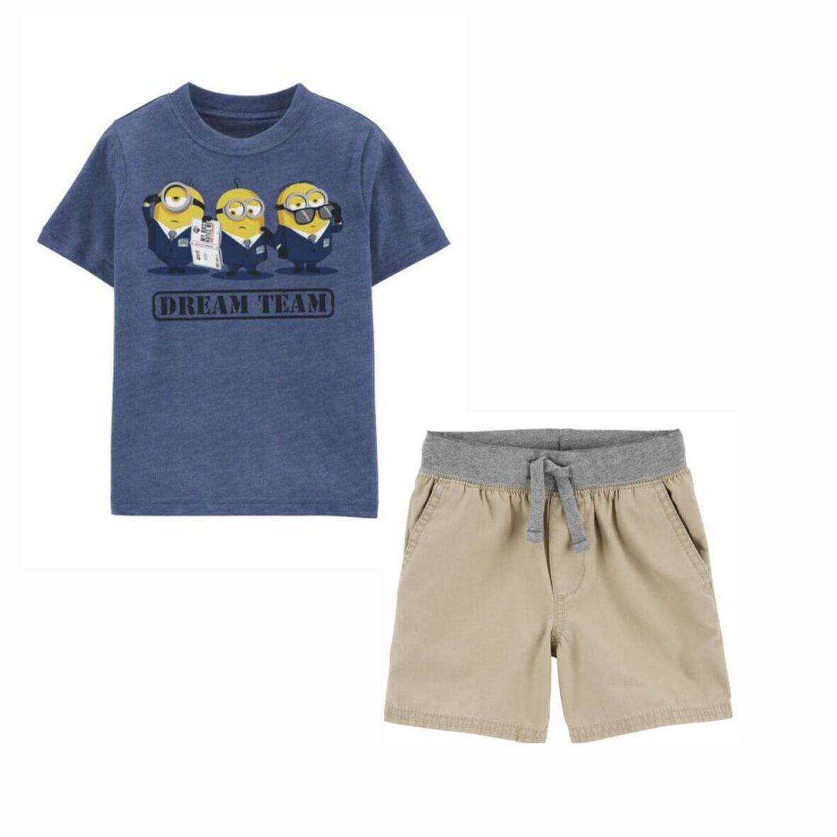 Carter’s Toddler Boys Minions Tee & Shorts 2 – Piece Set