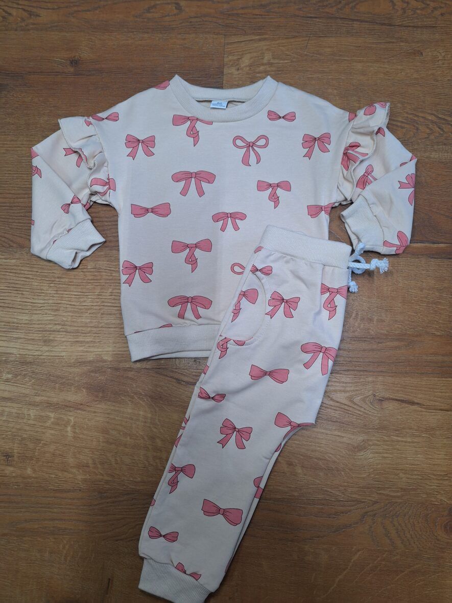 Toddler Girls -Pink Bow Jogger Set