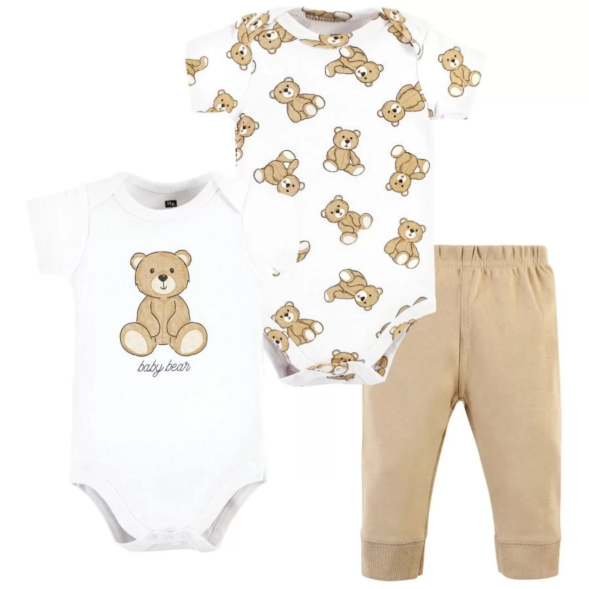 Hudson Baby 2 Cotton Short Sleeve Bodysuits and Pant Set