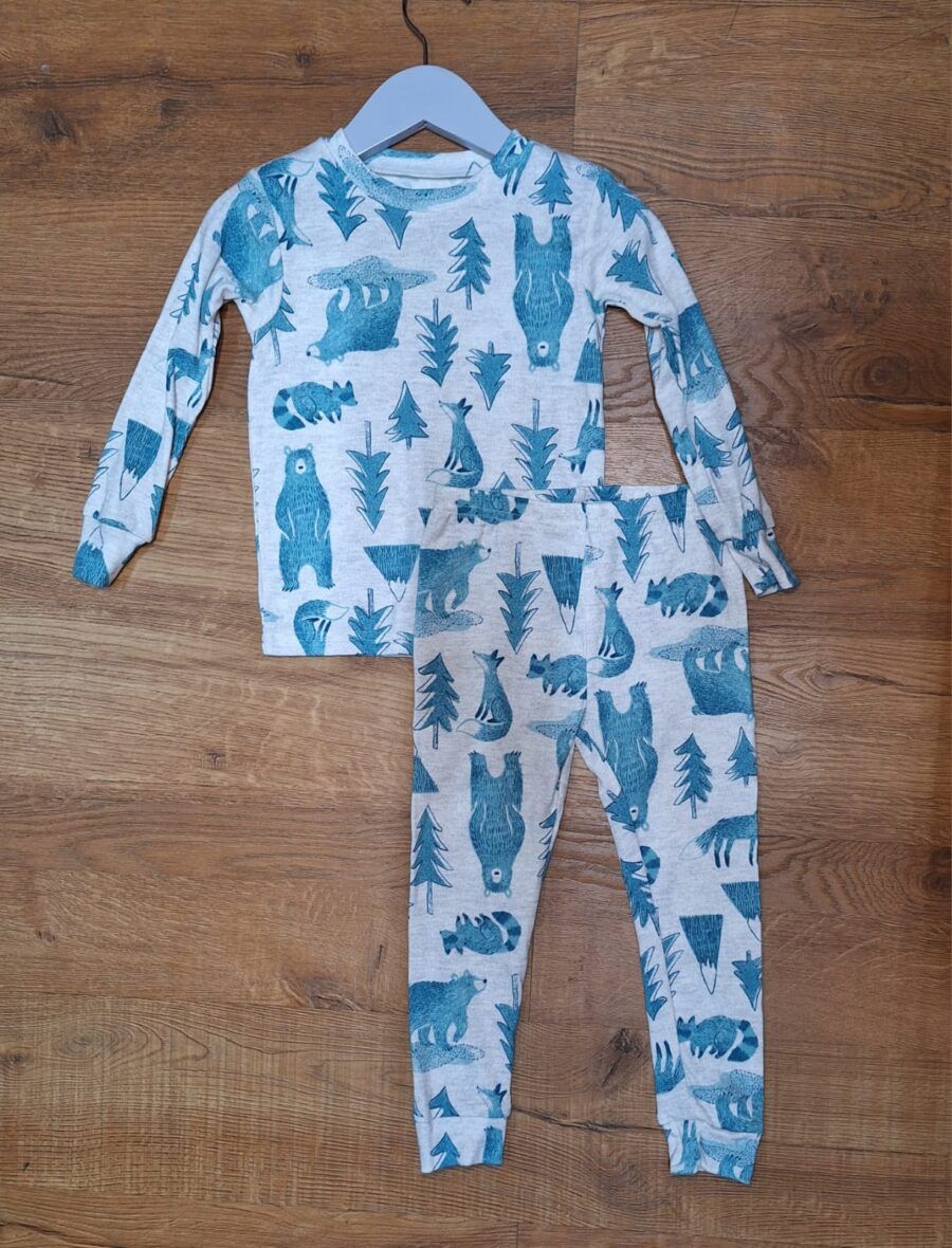 Carter’s Just One For You Baby & Toddler Boys Grey Bear & Forest Pajamas