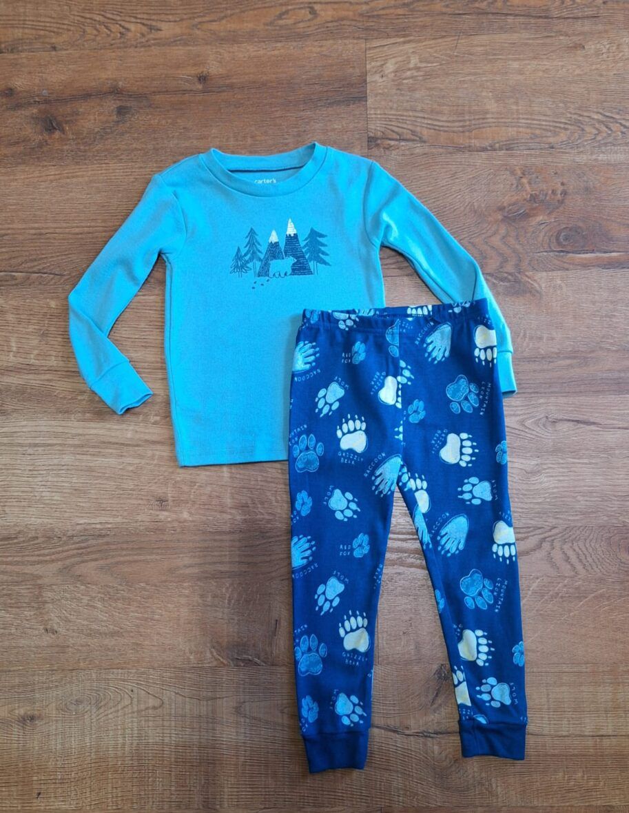 Child of Mine By Carter’s Baby & Toddler Boy Blue Bear & Forest Pajamas