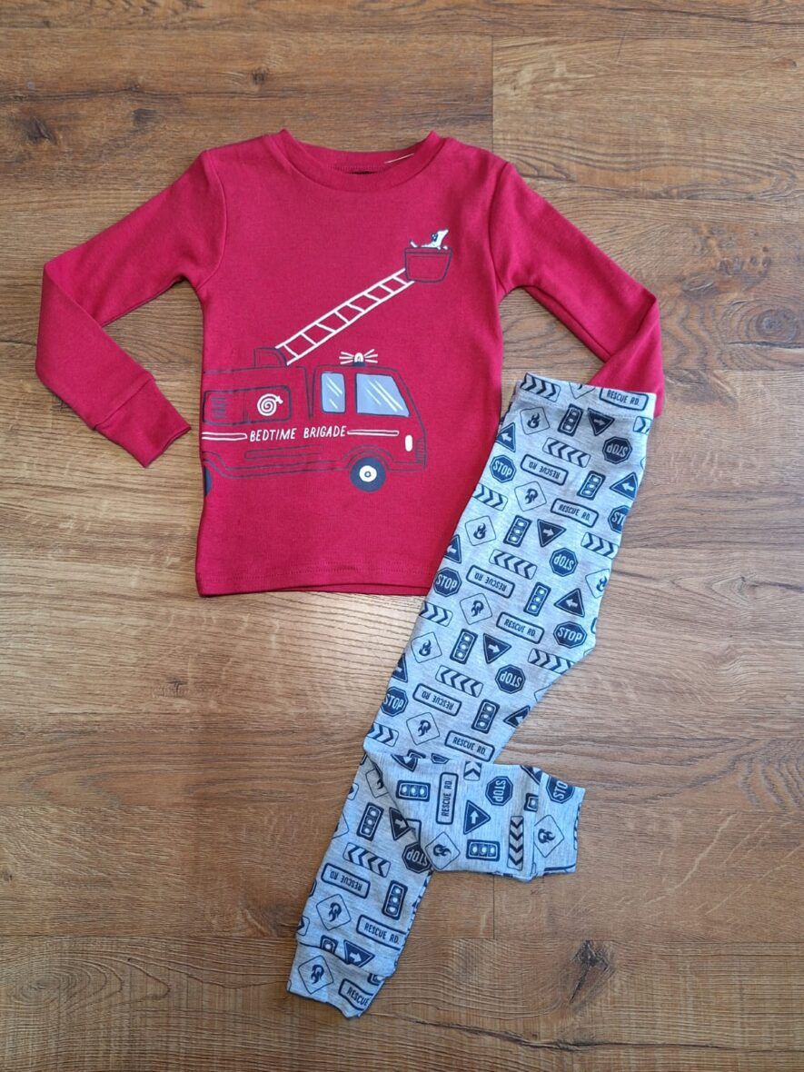 Child of Mine By Carter’s Baby & Toddler Boys Red Firetruck Pajamas