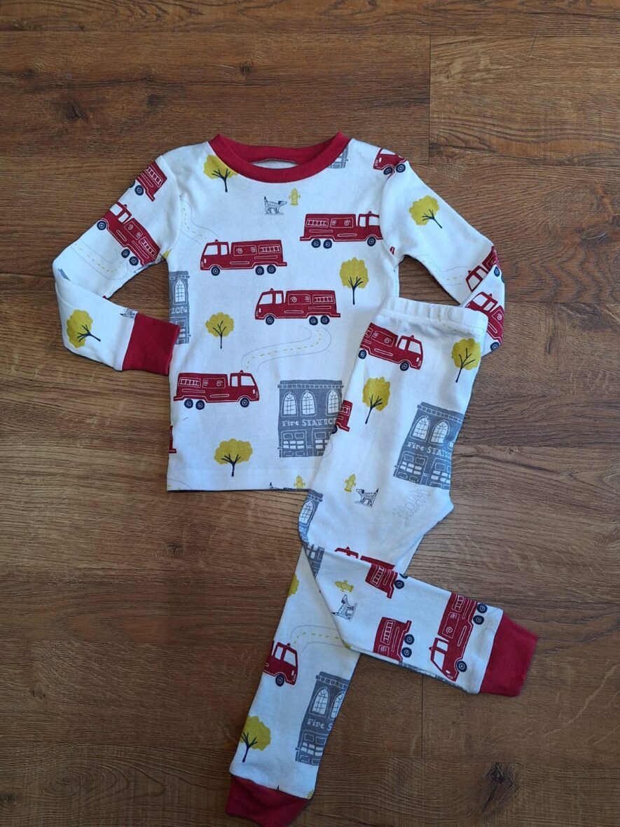 Child of Mine By Carter’s Baby & Toddler Boys White Firetruck Pajamas