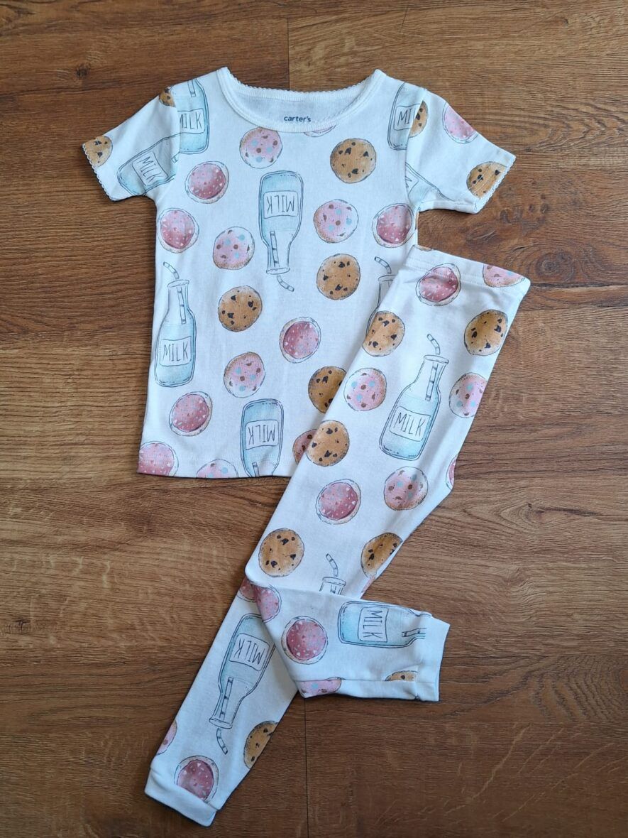 Carter’s Just One For You Baby & Toddler Girls White Cookie Pajamas