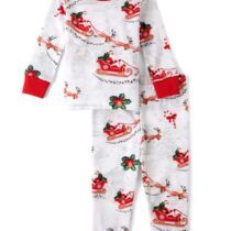 tcp unisex toddler santa sleigh pajamas