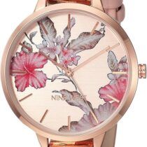 Nine west floral dial strap watch