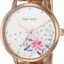 Nine west womens crystal accented watch