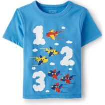 Aeroplane light blue toddler boys tshirt