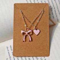 bow necklace set