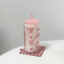 Bow clear plastic tumbler