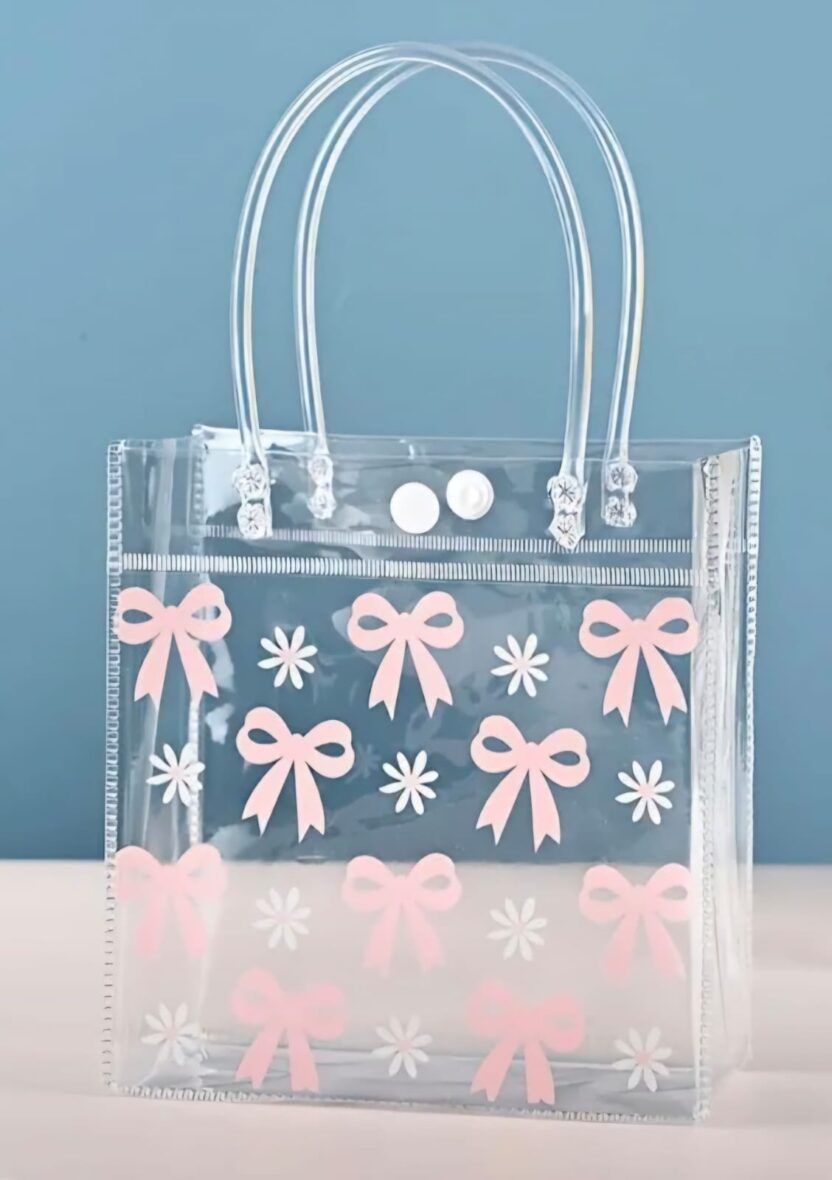 Reusable Bow Print Handle Bag