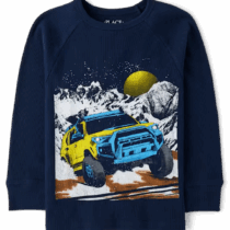 Boys thermal monster truck graphic tee