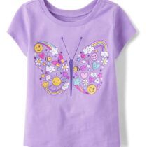 Toddler girls lilac butterfly tee