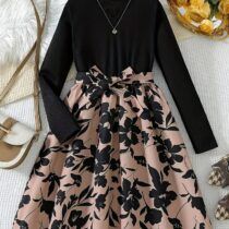 Black and Khaki Dress