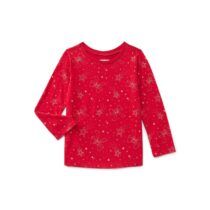 Red bow long sleeve top
