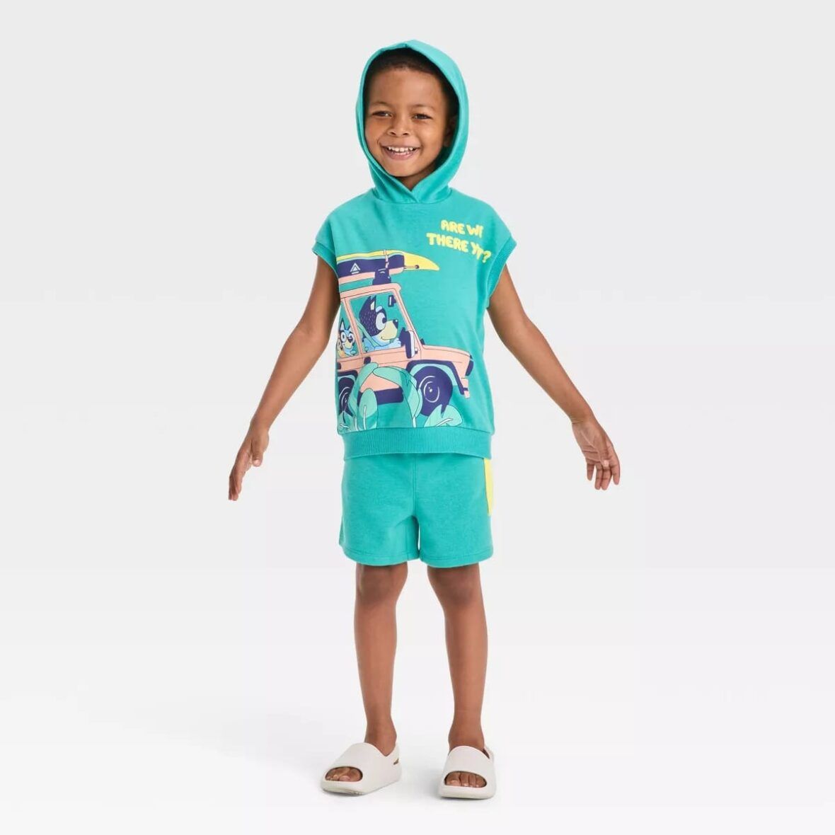 Baby & Toddler Boys Bluey Hooded Tank Top & Shorts Set