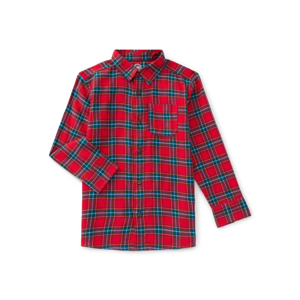 Wonder Nation Boys Flannel Red Plaid Shirt