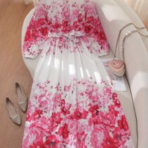 Pink Long Sleeve Dress