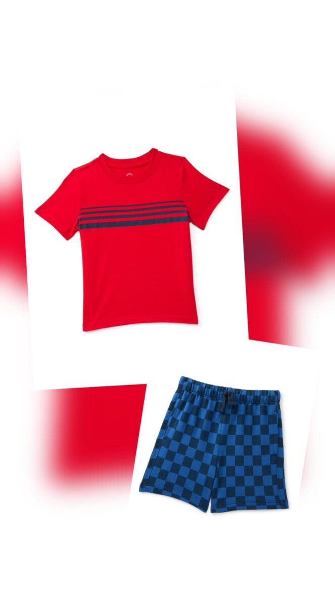Wonder Nation Toddler Boys Red Tee & Shorts Set –  3T