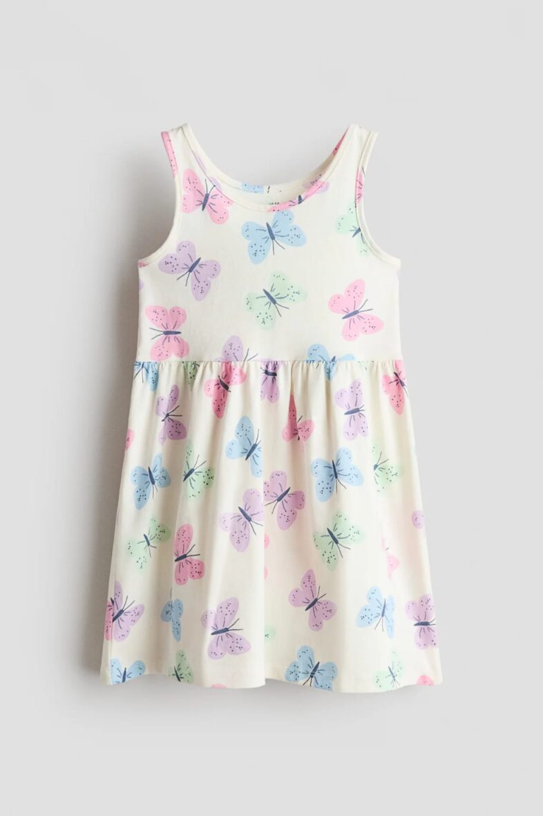 H & M Toddler Girls & Girls White Butterfly Dress