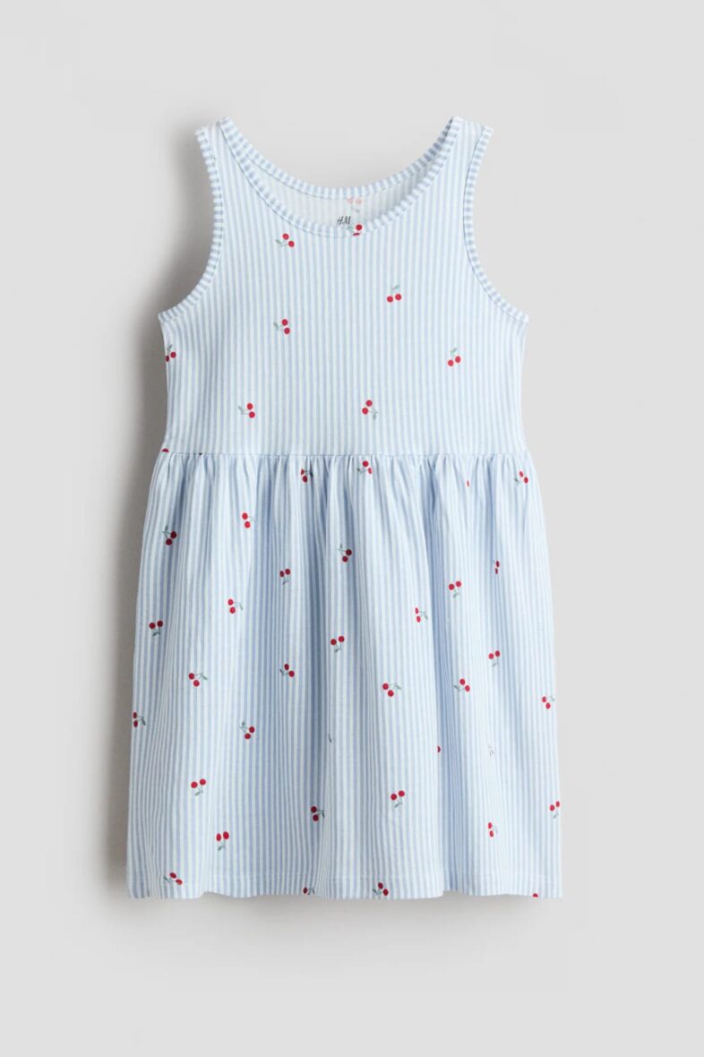 H & M Toddler Girls & Girls Blue Cherry Dress
