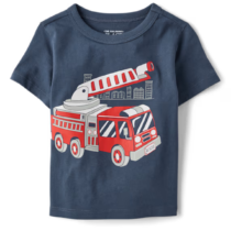 TCP Toddler Boys Grey Firetruck Tee