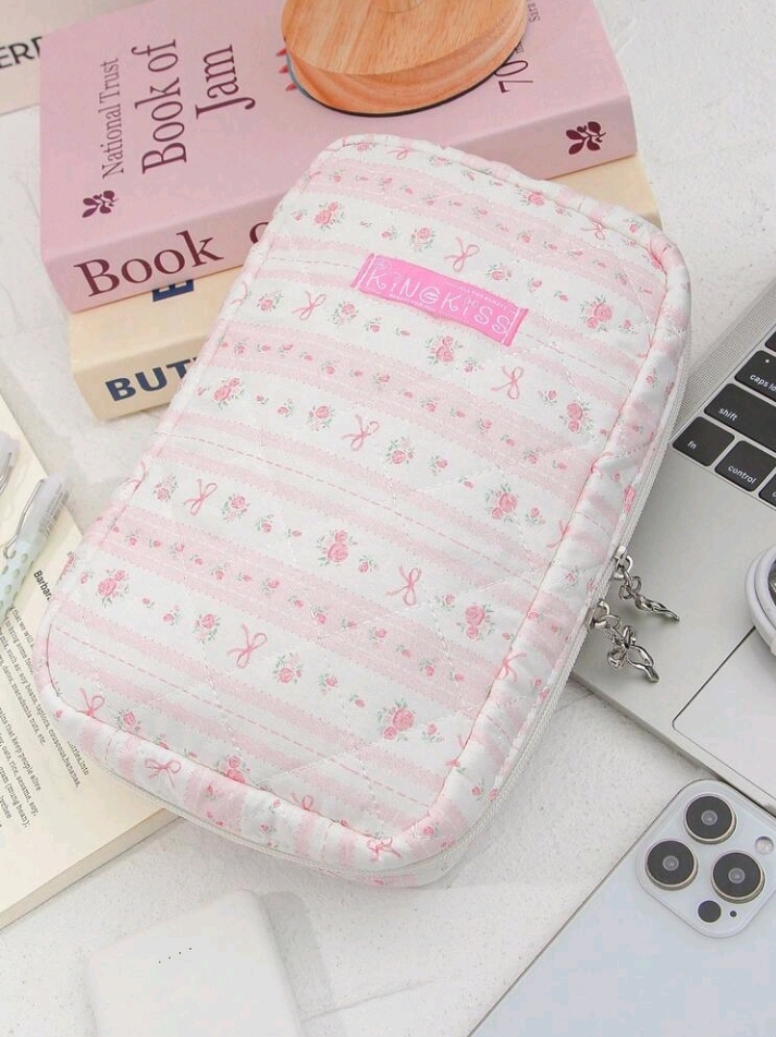 Dainty Flower & Bow Storage Pouch