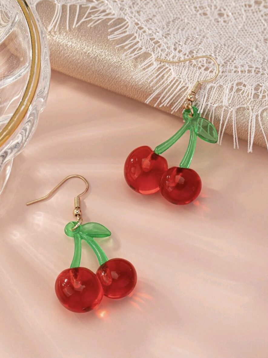 Acrylic Cherry Earrings